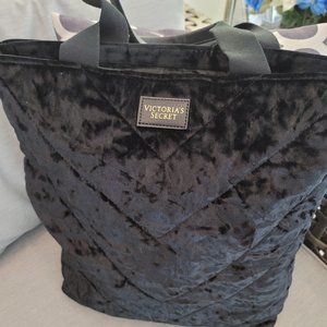 Victoria Secret Tote Velvet Black NWOT